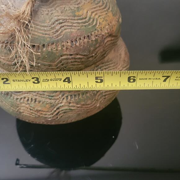 Rustic Terra Cotta Jug with Stopper Made in Mexico Unique - Picture 9 of 9